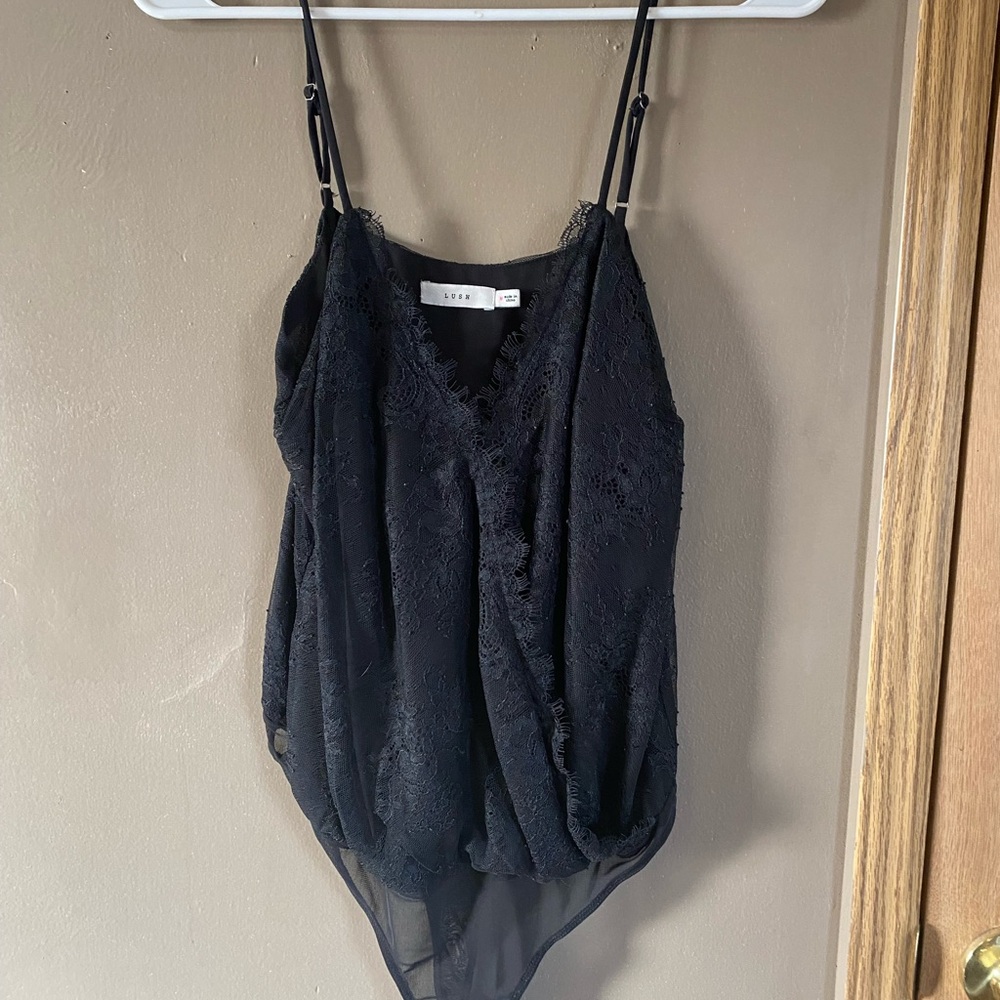 Lush Black Lace Bodysuit